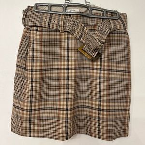 Babaton Aritzia Plaid Skirt w/ Buckle